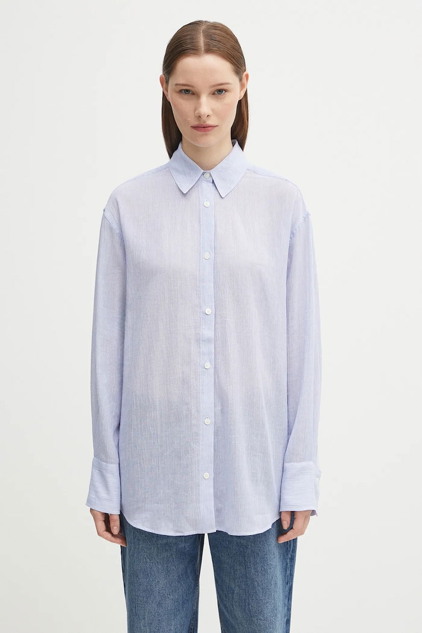 Paita Anine Bing Anine Bing Plaza Relaxed Fit Shirt Sininen | A.07.11015