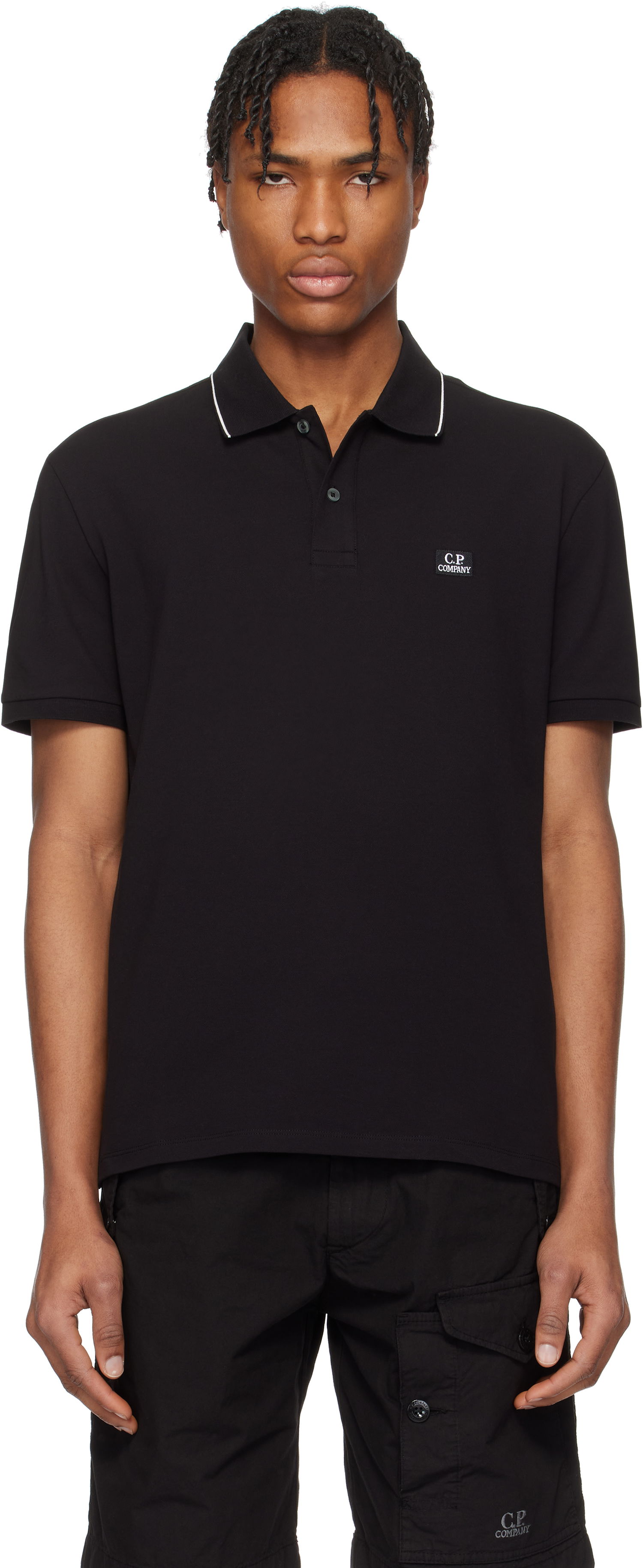 Poolopaita C.P. Company C.P. Company Stretch Piquet Two-Button Polo Musta | 18CMPL097A005263W, 0
