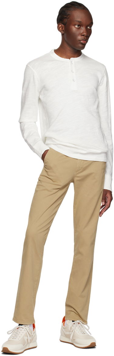 T-paita rag & bone Rag & Bone Long Sleeve Henley Shirt Valkoinen | M000T656G, 3