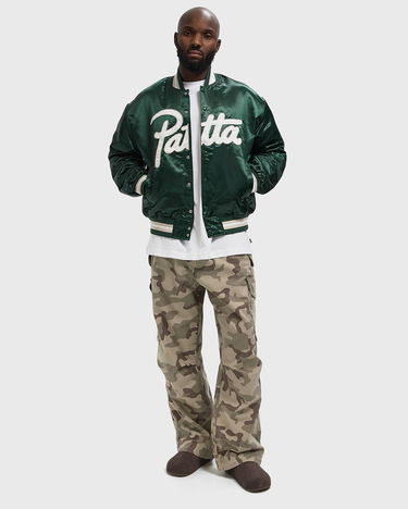 Bomber-takki Patta Satin Varsity Jacket with Script Logo Vihreä | POC-AW25-5000-348-0016-201, 1