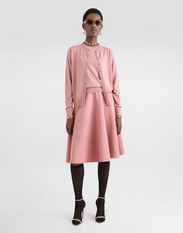 Hame Dolce & Gabbana Dolce & Gabbana Woolen Midi Circle Skirt Vaaleanpunainen | F4C02TFU2L8F0473, 1