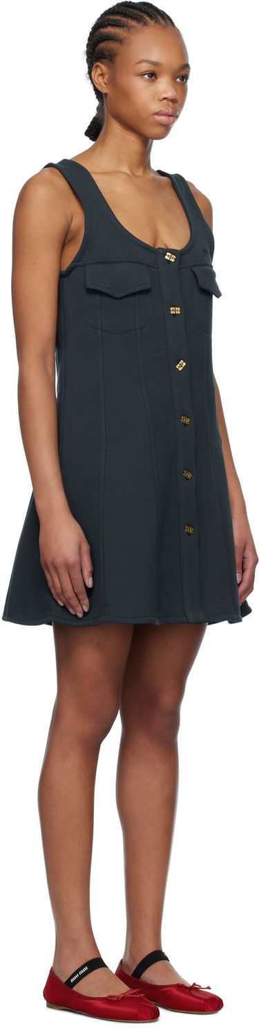 Mekko GANNI Ganni Fleece Mini Dress Musta | T4096, 1