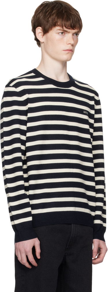 Villapaita A.P.C. A.P.C. Matthias Striped Sweater Tummansininen | WVBEC-H23431, 1