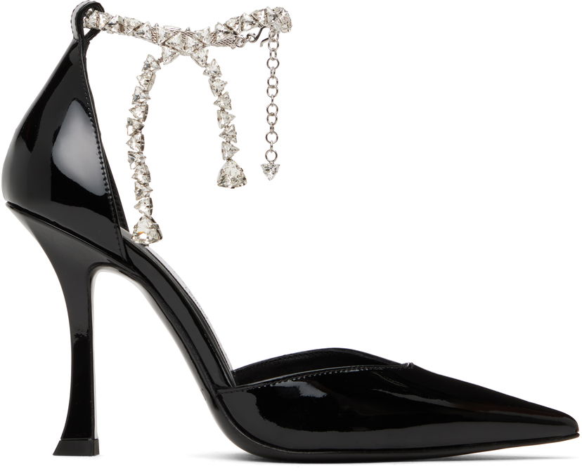 Tennarit ja kengät Jimmy Choo Jimmy Choo Stevie 100 Crystal Anklet Pumps Musta | STEVIE 100