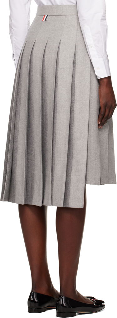 Hame Thom Browne Wool Flannel Pleated Midi Skirt Harmaa | FGC441A-F0580, 2