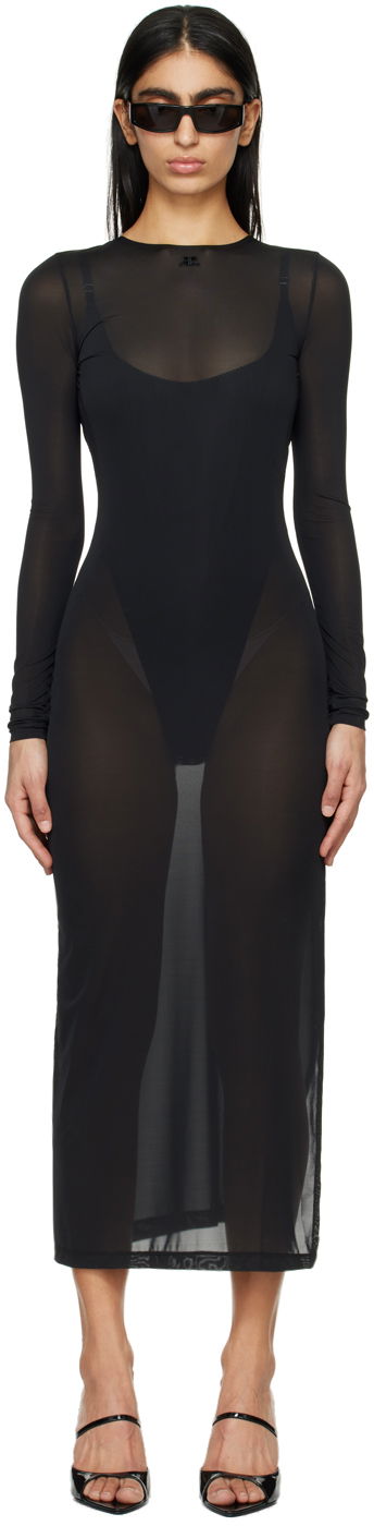 Mekko Courrèges Courrèges Women's Maxi Dress Musta | 124JRO376JS0088