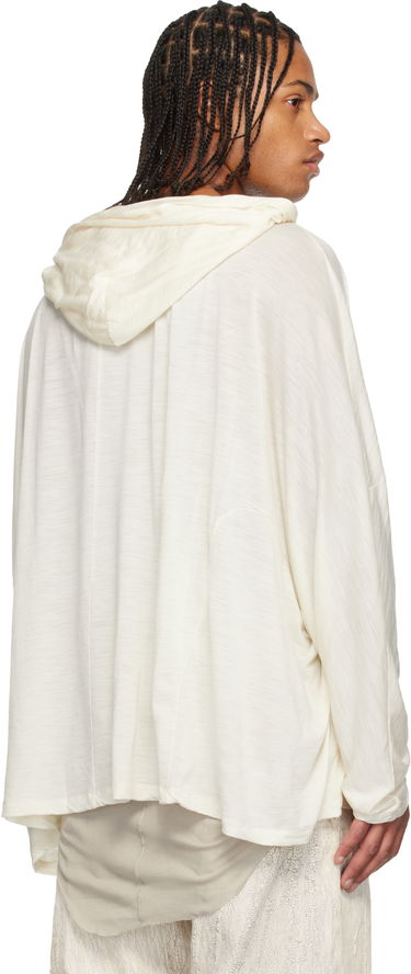 Huppari Rick Owens Concordians Loose-Fit Cowl Neck Tunic Hoodie Beige | RR02E1502 JSW, 2