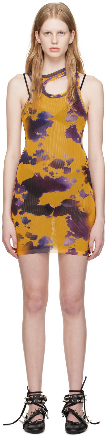 Mekko Ottolinger Ottolinger Cutout Tie-Dye Mini Dress Keltainen | 100816