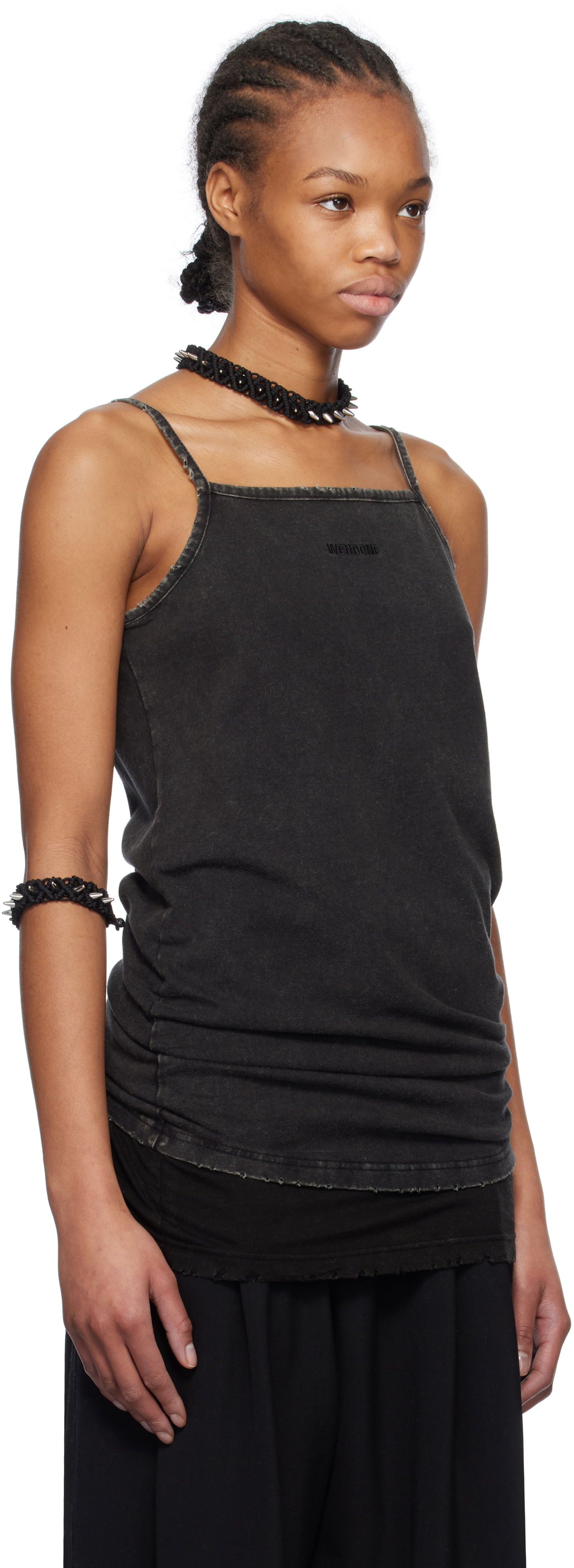 Tankkitoppi We11done We11done Layered Sleeveless Tank Top Musta | WD-TT0-25-703-W-BK, 1
