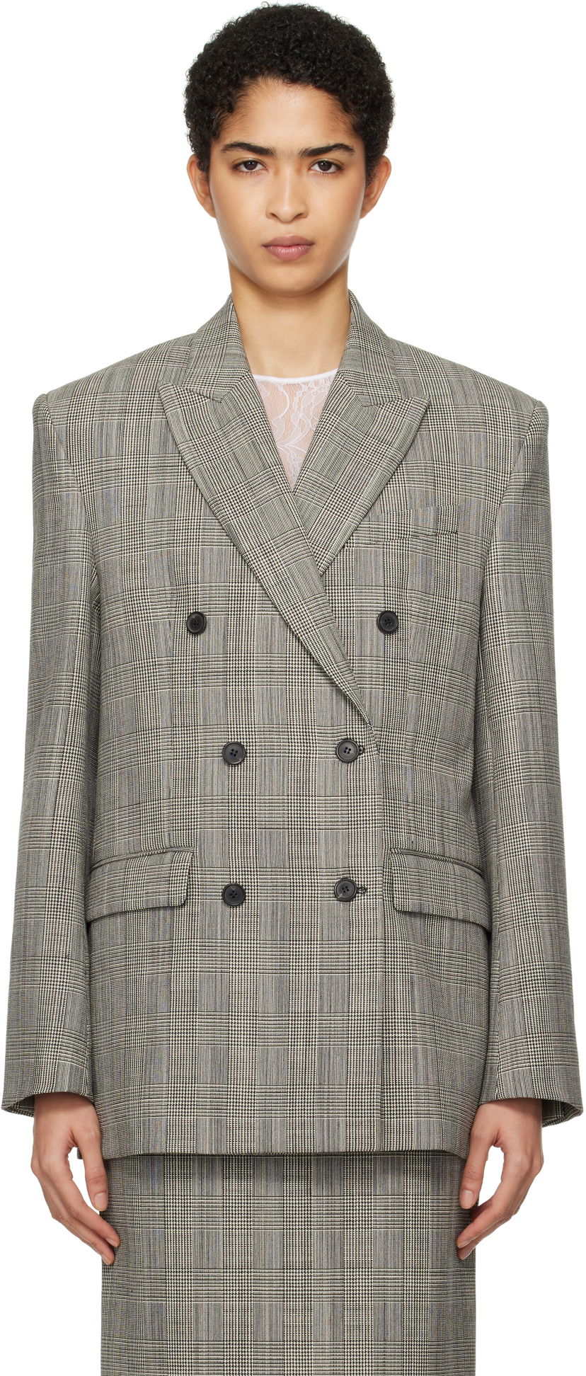 Takki WARDROBE.NYC Double Breasted Blazer Harmaa | W4007F24PW