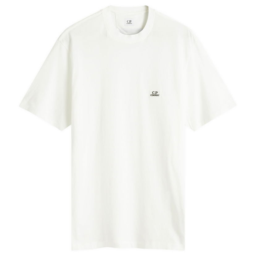 T-paita C.P. Company Logo Patch T-Shirt Valkoinen | 17CMTS031A-005100W-103