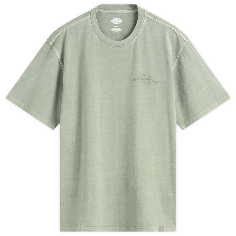 T-paita Dickies Christiana Garment Dyed T-Shirt, Size Large Vihreä | DK0A87QHL191