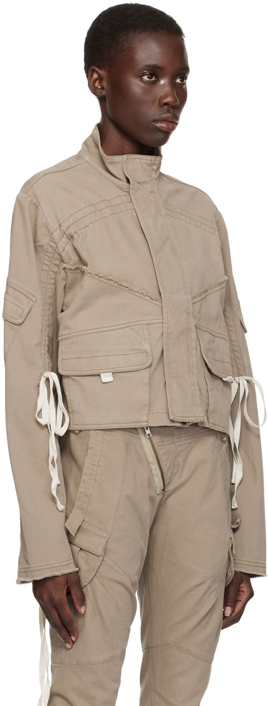 Takki Ottolinger Ottolinger Drawstring Crop Jacket Beige | 0904001, 1