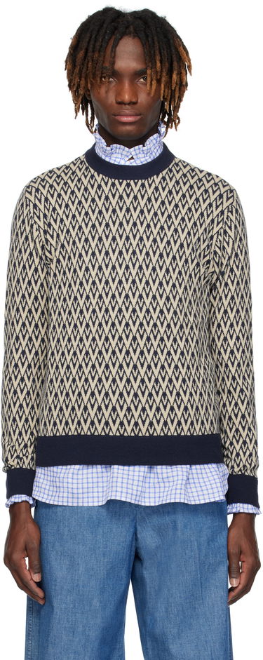 Villapaita Valentino Valentino 'Toute La V' Patterned Sweater Beige | 6V3KC33KAR0, 0