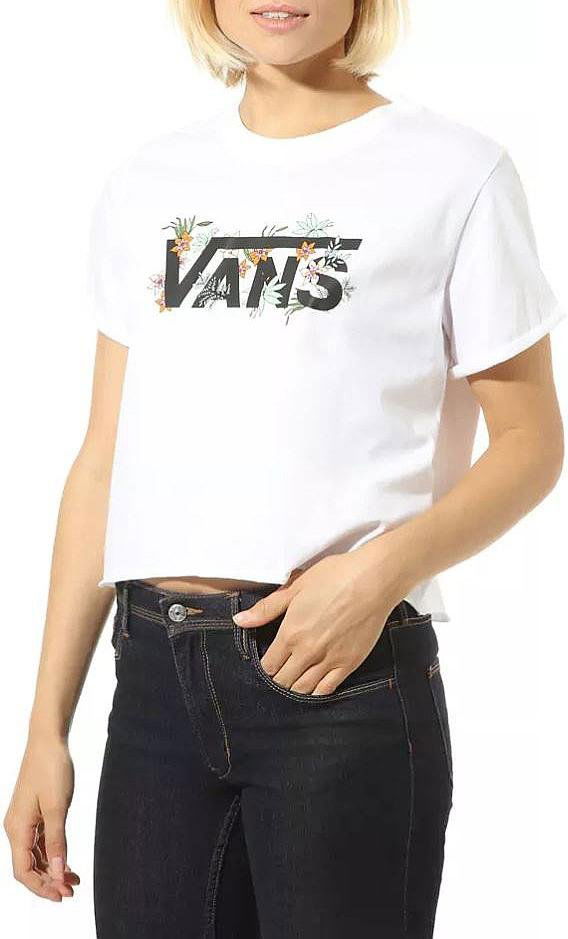 T-paita Vans Greenhouse Floral Graphic Crop T-Shirt Valkoinen | vn0a4doewht1