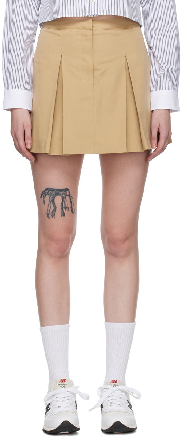 Hame Sporty & Rich Serif Miniskirt Beige | SKAW237CR