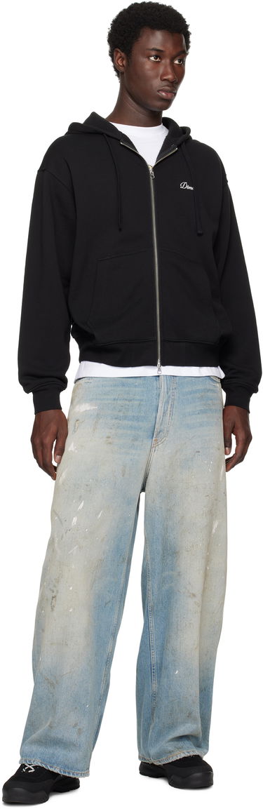 Huppari Dime Cursive Small Logo Zip Hoodie Musta | DIMESU2549BLK, 3