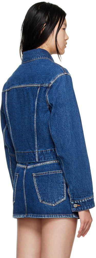 Takki We11done We11done V-Line Denim Jacket Sininen | WD-DJ3-22-330-W-BL, 2