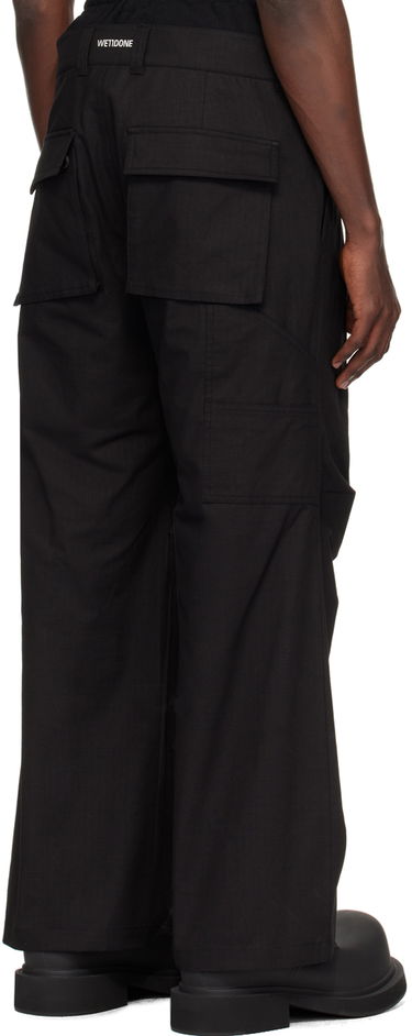 Cargo housut We11done Layered Trousers Musta | WD-PT1-24-318-M-BK, 2