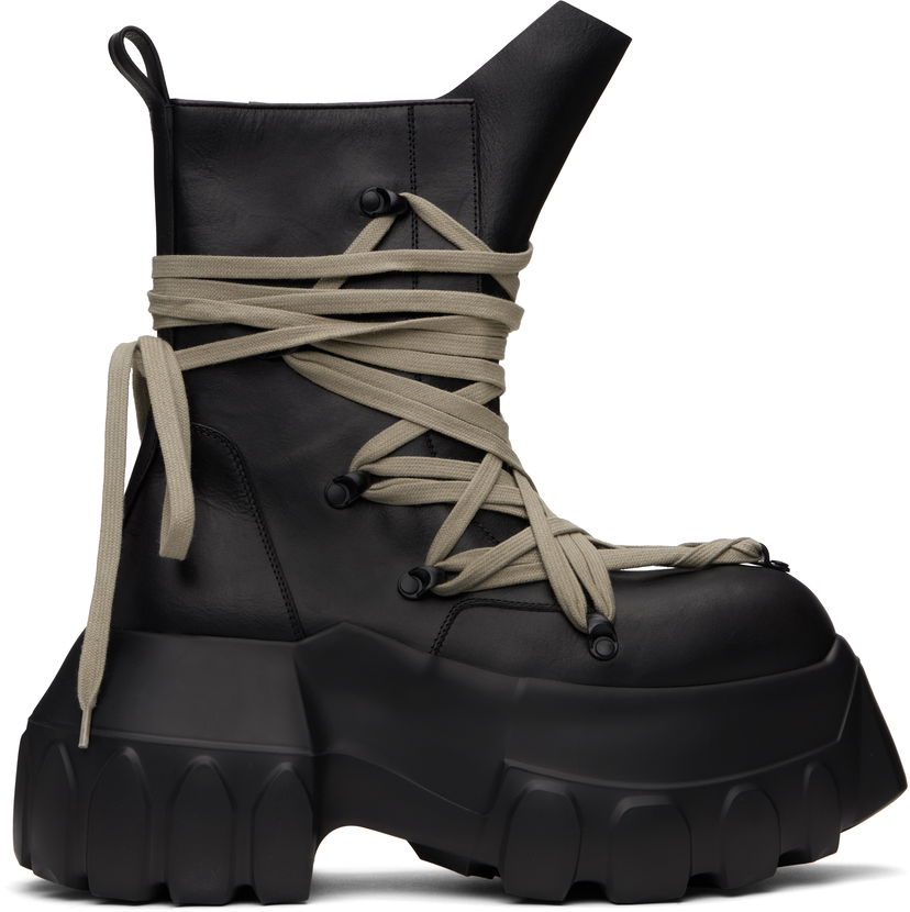 Tennarit ja kengät Rick Owens Rick Owens Hollywood Megalace Mega Tractor Boots Musta | RR01E5867 LCHW1