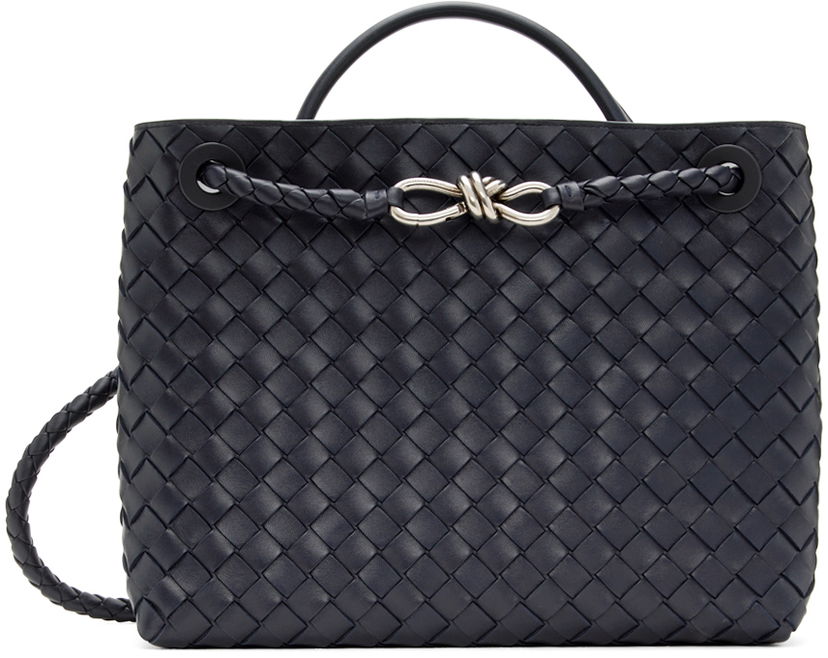 Käsilaukku Bottega Veneta Navy Medium Andiamo Bag Musta | 766016 VCPP1