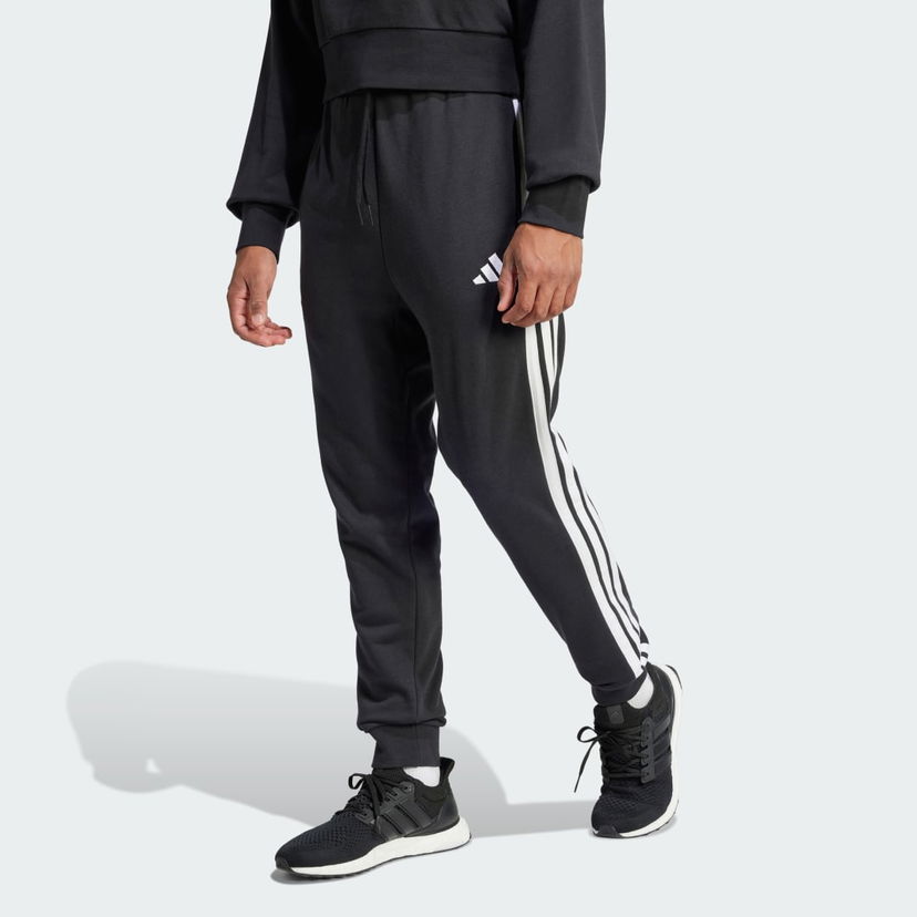 Verryttelyhousut adidas Performance 3-Stripes French Terry Joggers Musta | JD1881