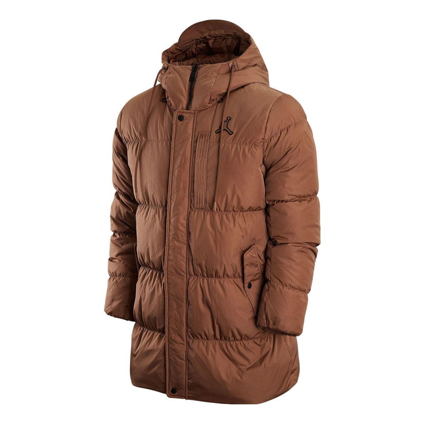 Puffer takki Jordan Jordan Solid Color Down Jacket Ruskea | DZ4554-256
