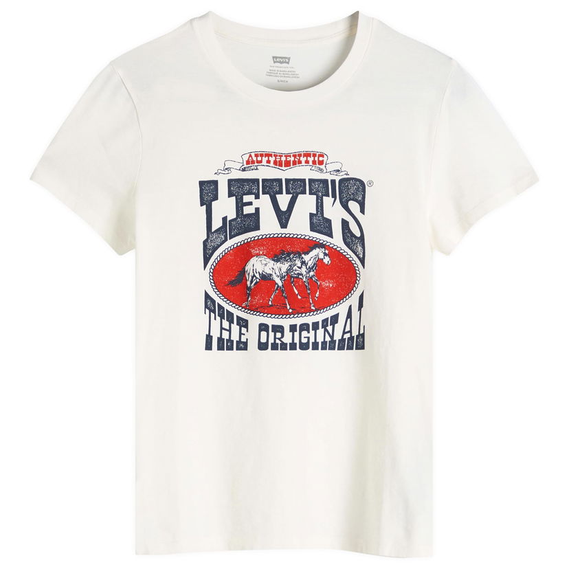 T-paita Levi's Perfect Graphic T-Shirt Horse Poster Valkoinen | 17369-3022