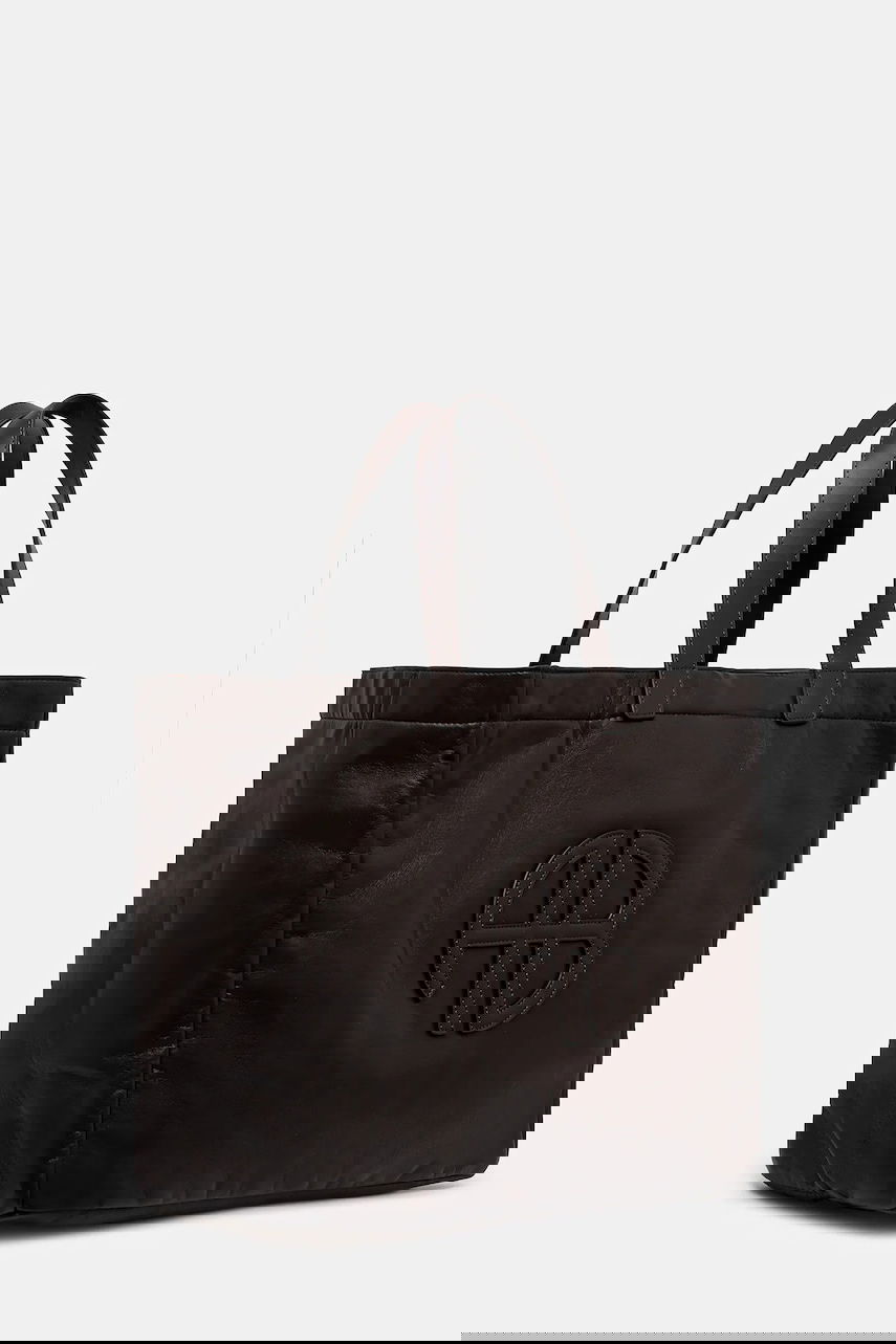 Kangaskassi Anine Bing Leo Embossed Leather Tote Bag Ruskea | A.13.11841, 1