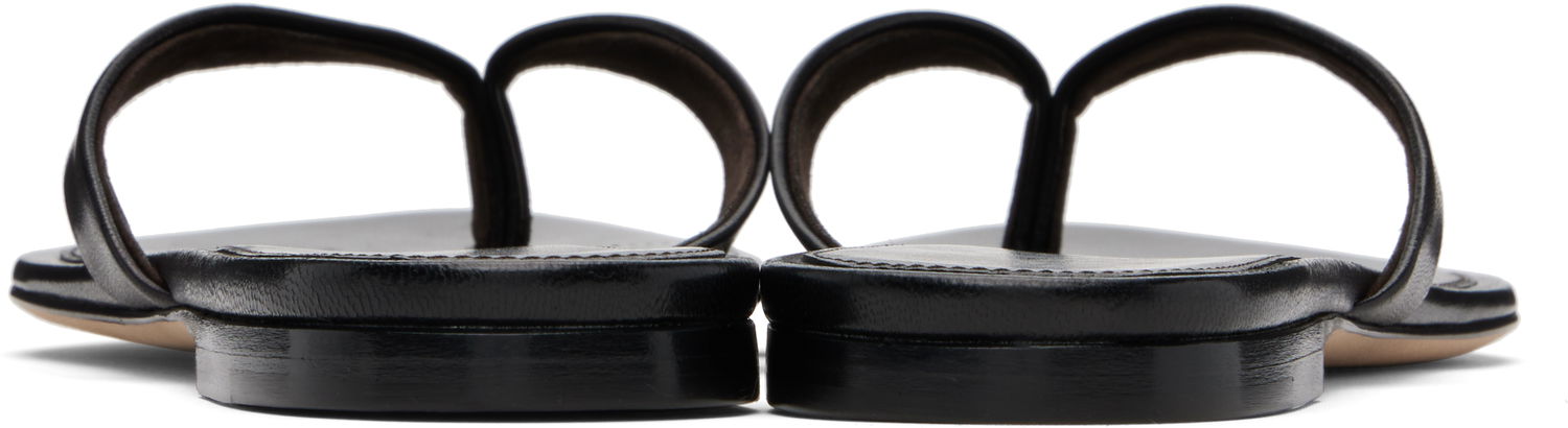 Tennarit ja kengät The Row Sacha Leather Flip-Flops Musta | F1697-SN65, 1