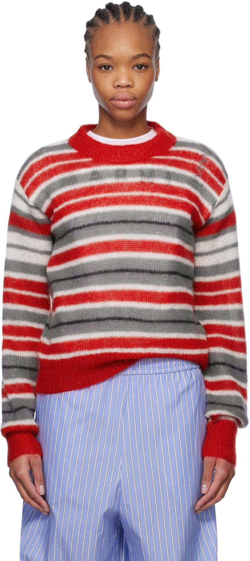 Villapaita Marni Marni Striped Mohair Sweater Monivärinen | GCMD0573Q0 UFU178