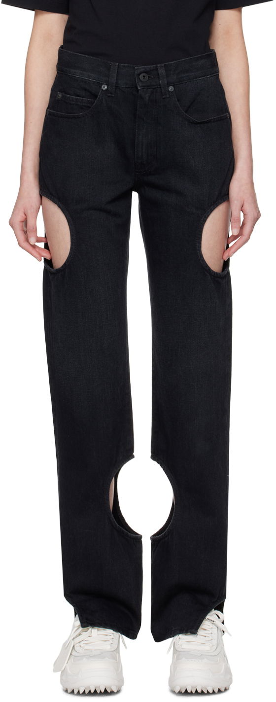 Jeans Off-White Black Meteor Jeans Musta | OWYA058C99DEN0021000
