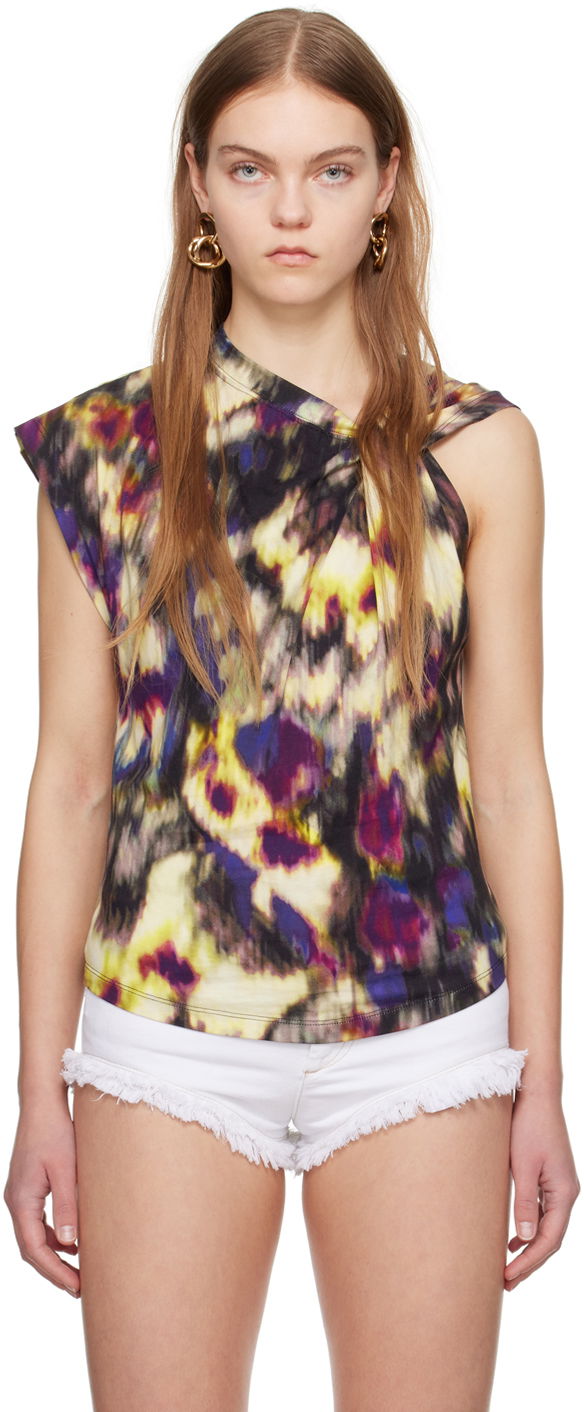 Tankkitoppi Isabel Marant Étoile Etoile Nayda Abstract-Print T-Shirt Monivärinen | 24PTS0175FA-B1N05E