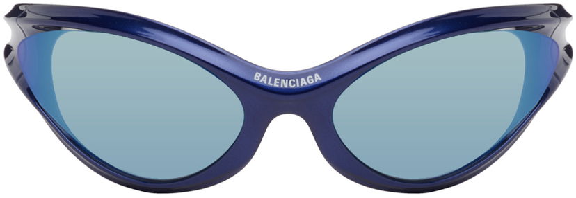 Aurinkolasit Balenciaga Dynamo Round Sunglasses Sininen | BB0317S-004