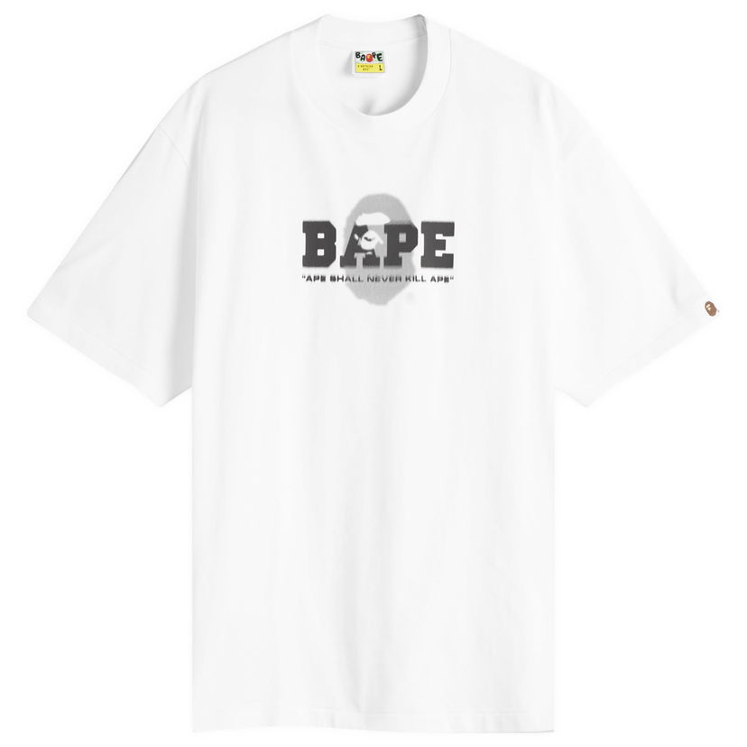 T-paita BAPE Graffiti Logo Relaxed Fit T-Shirt, Size X-Large Valkoinen | 001TEL301308M-WHT