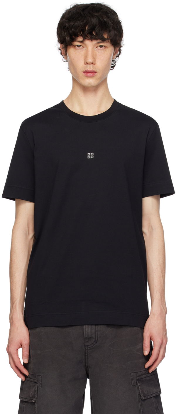 T-paita Givenchy Embroidered T-Shirt Musta | BM716G3YCD001