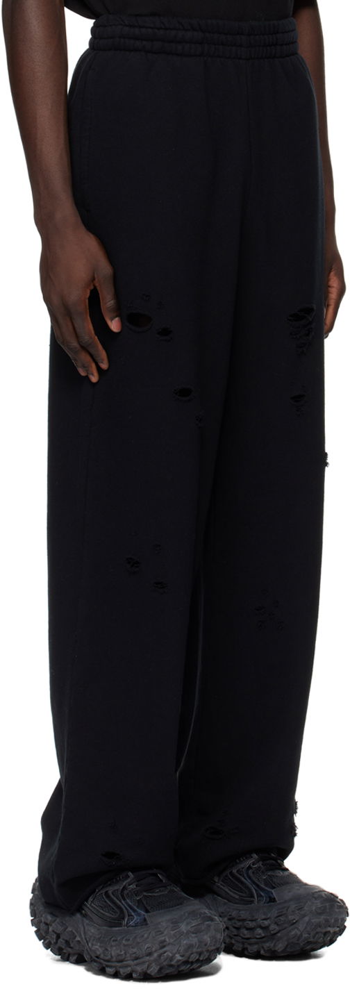 Verryttelyhousut We11done We11done Distressed Sweatpants Musta | WD-TA1-24-812-U-BK, 1
