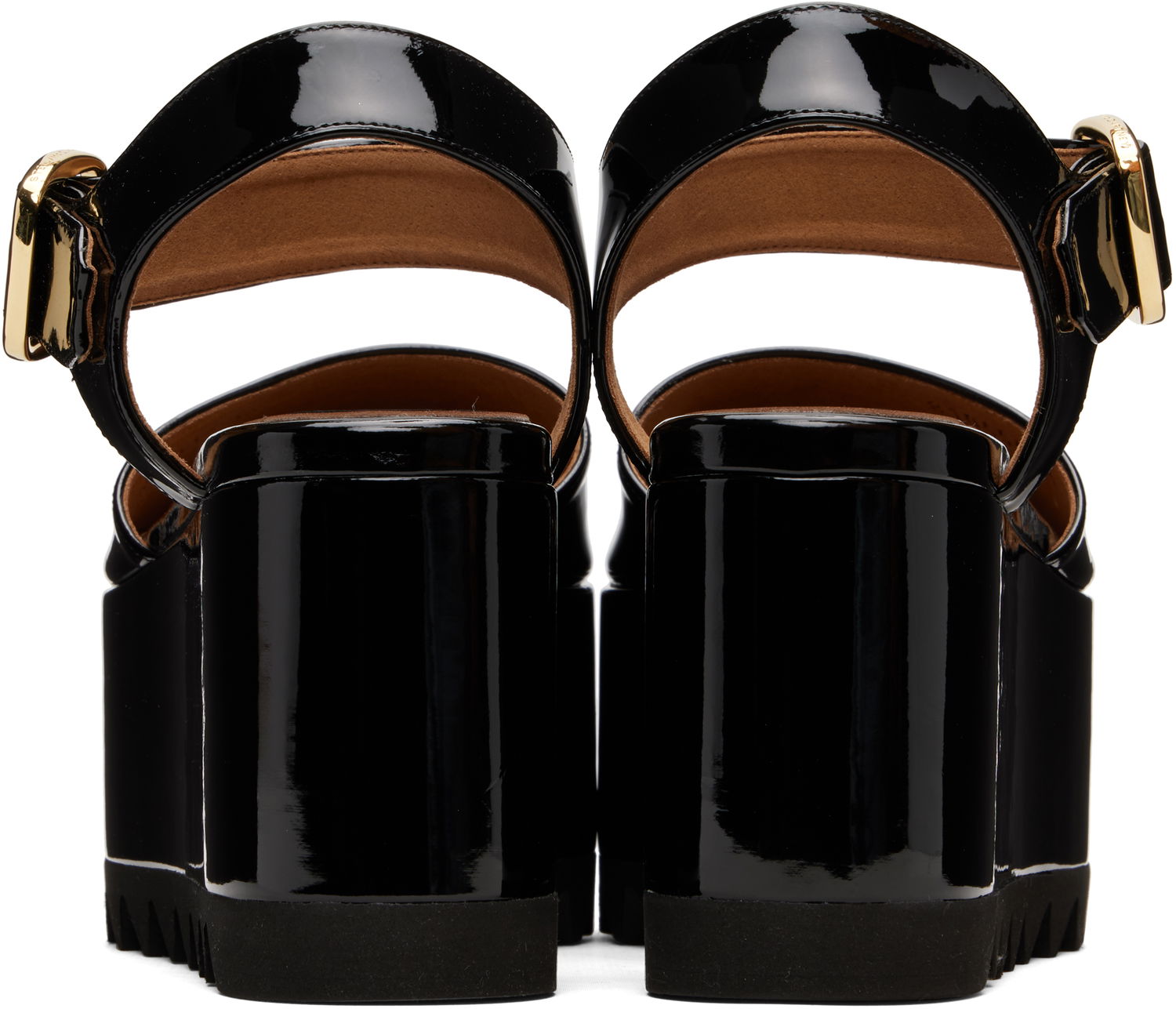 Tennarit ja kengät Stella McCartney Stella McCartney Elyse Patent Platform Sandals Musta | 810554APADF0, 1