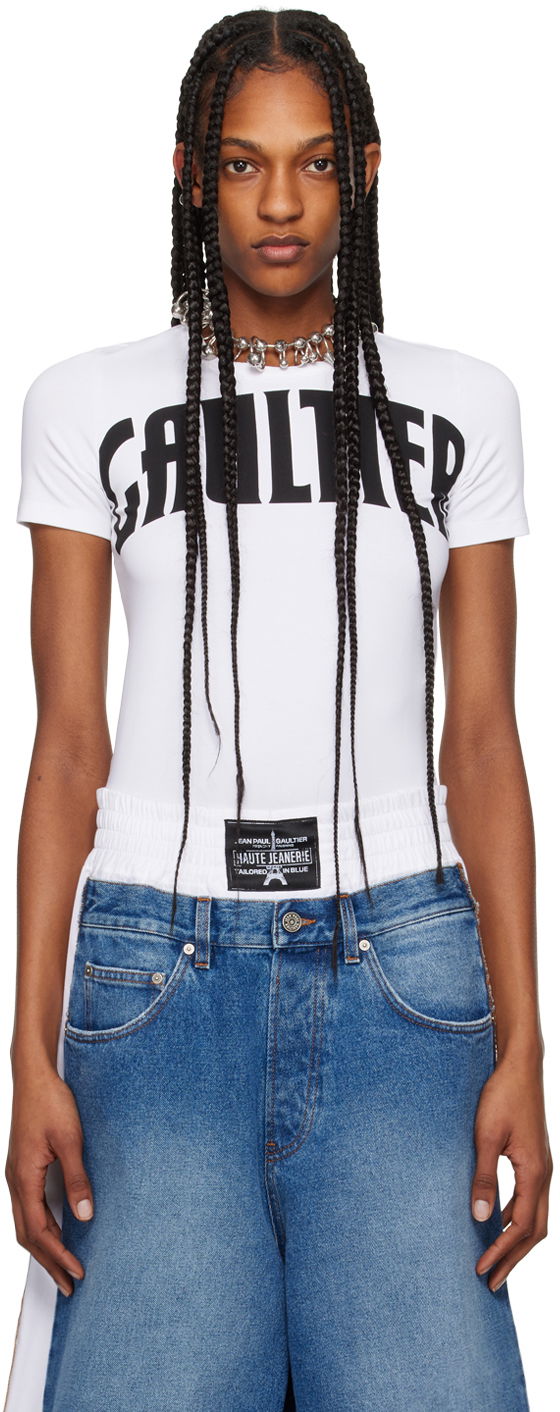 Tankkitoppi Jean Paul Gaultier Gaultier Women's Graphic Print T-Shirt Valkoinen | 24/25-F-TS071I-J056-0100