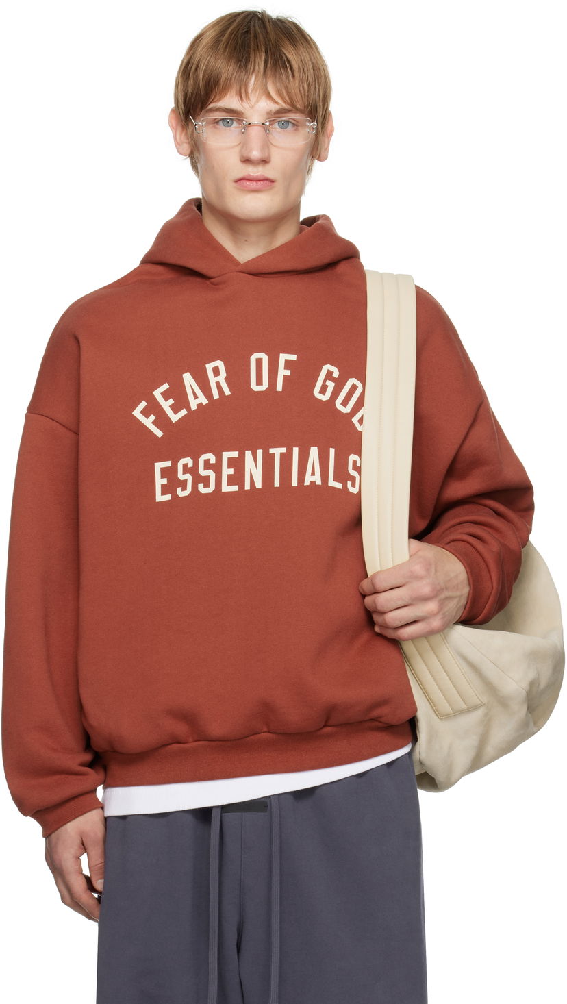 Huppari Fear of God Fear of God ESSENTIALS Fleece Hoodie Punainen | 192HO246256F