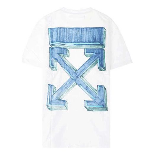 T-paita Off-White Loose Fit T-Shirt With Back Print Valkoinen | OMAA038E20JER0020145