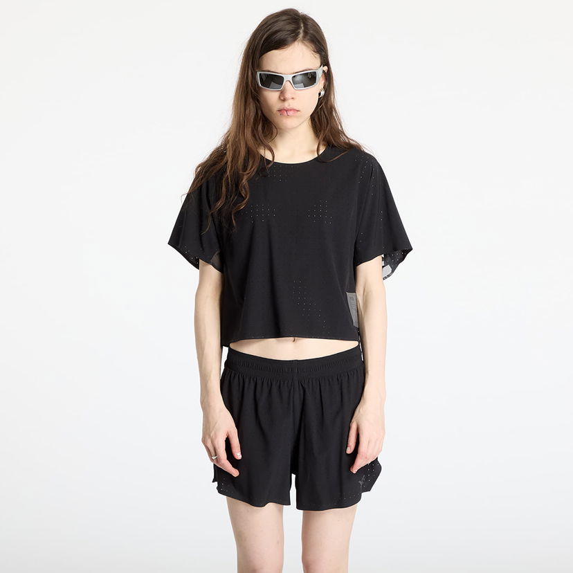Crop top Y-3 Y-3 Running Short Sleeve Crop Top Musta | JN4897