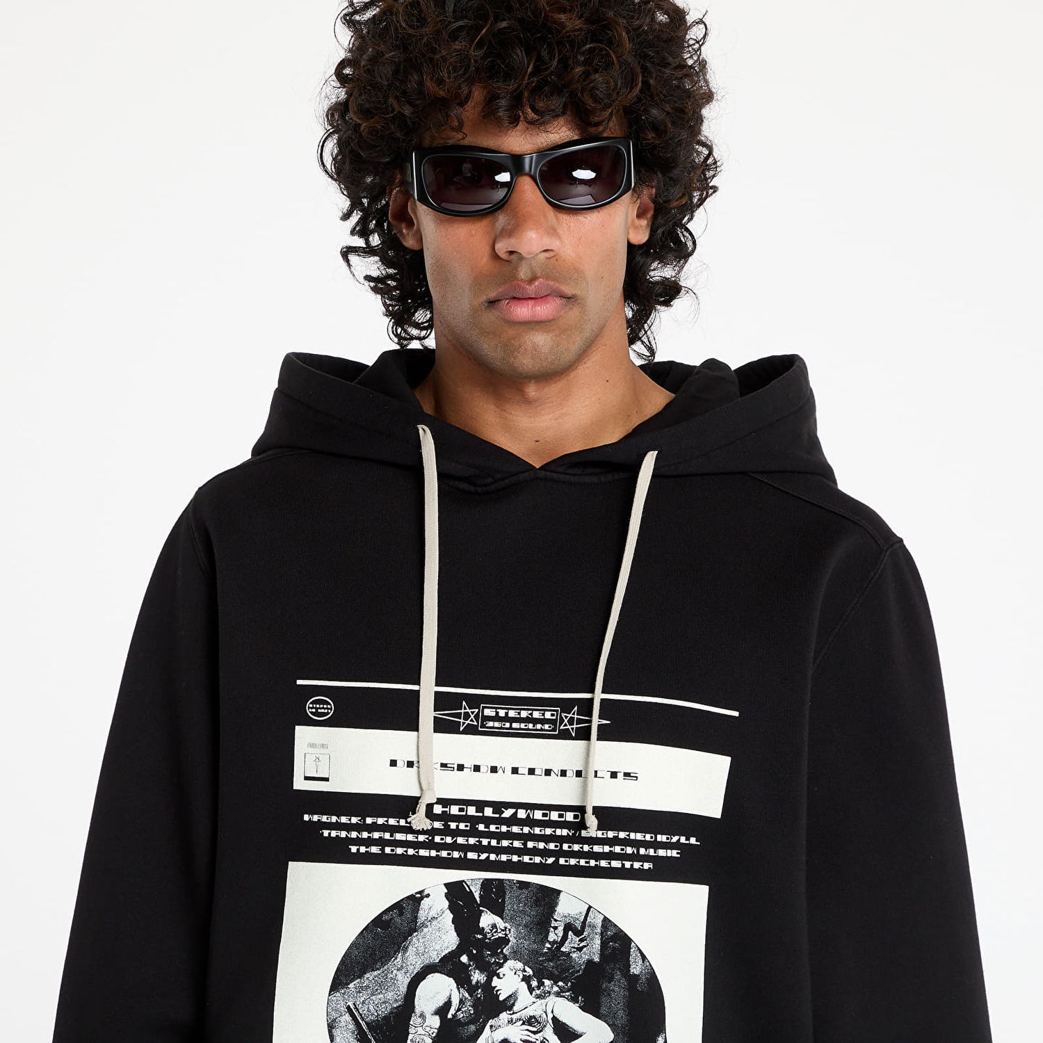 Huppari Rick Owens DRKSHDW Oversized Hoodie Musta | DU01E3262 FEP1P 0911, 1