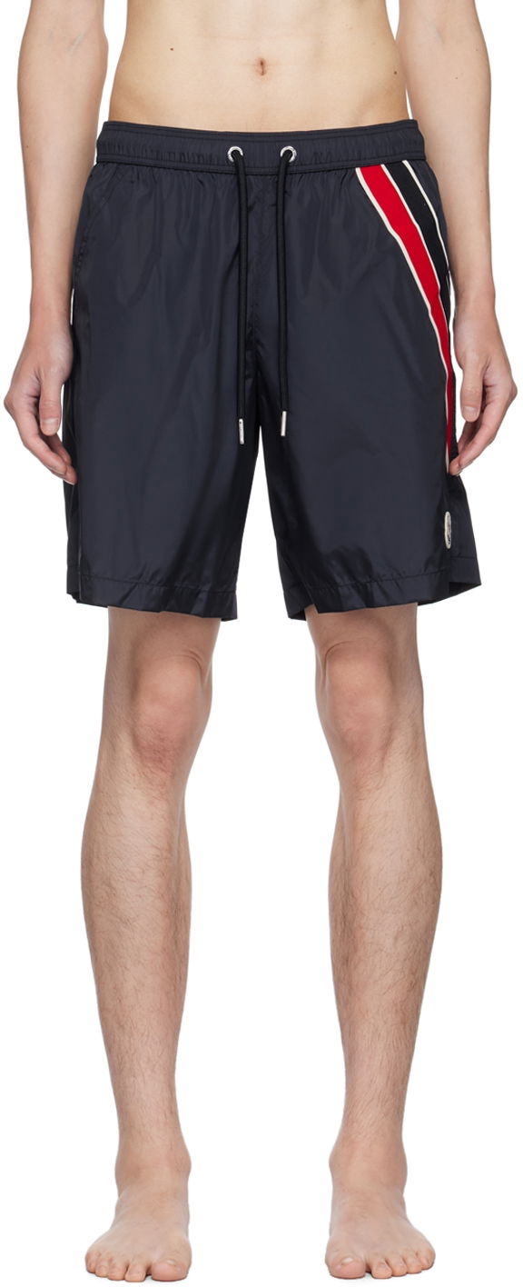 Uimapuvut Moncler Navy Logo Patch Swim Shorts Tummansininen | J20912C0000653326