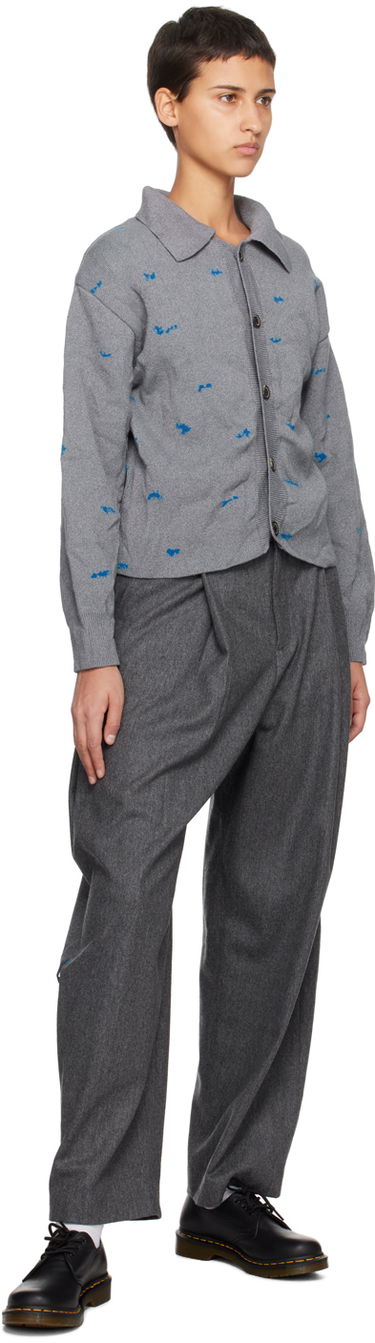 Villapaita ADER ERROR Embroidered Button-Up Cardigan Harmaa | BMADFWKT0703GR, 3