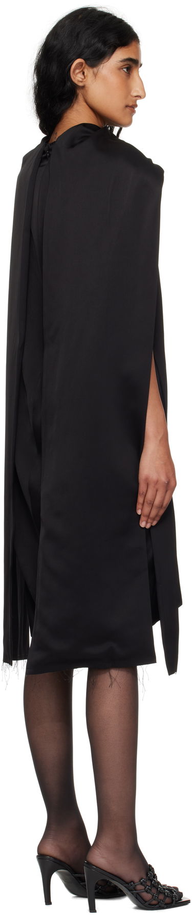 Mekko TOTEME Cocoon Scarf Minidress Musta | 253-WRD0198-FB0382, 2