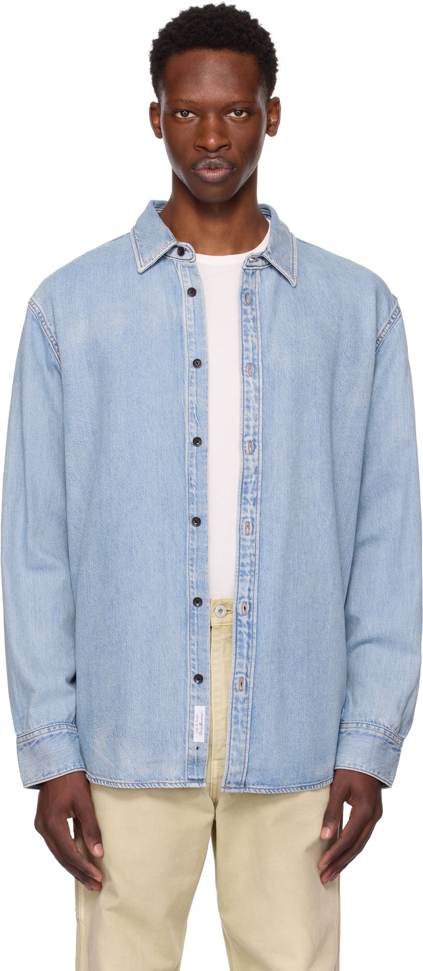 Paita rag & bone Rag & Bone Finch Denim Shirt Sininen | MED25PA016FWSU