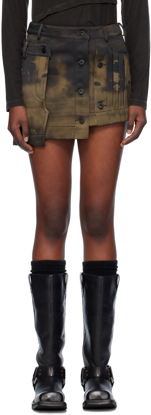Hame Feng Chen Wang Feng Chen Wang Gradient Printed Cargo Miniskirt Ruskea | FWF18SK10