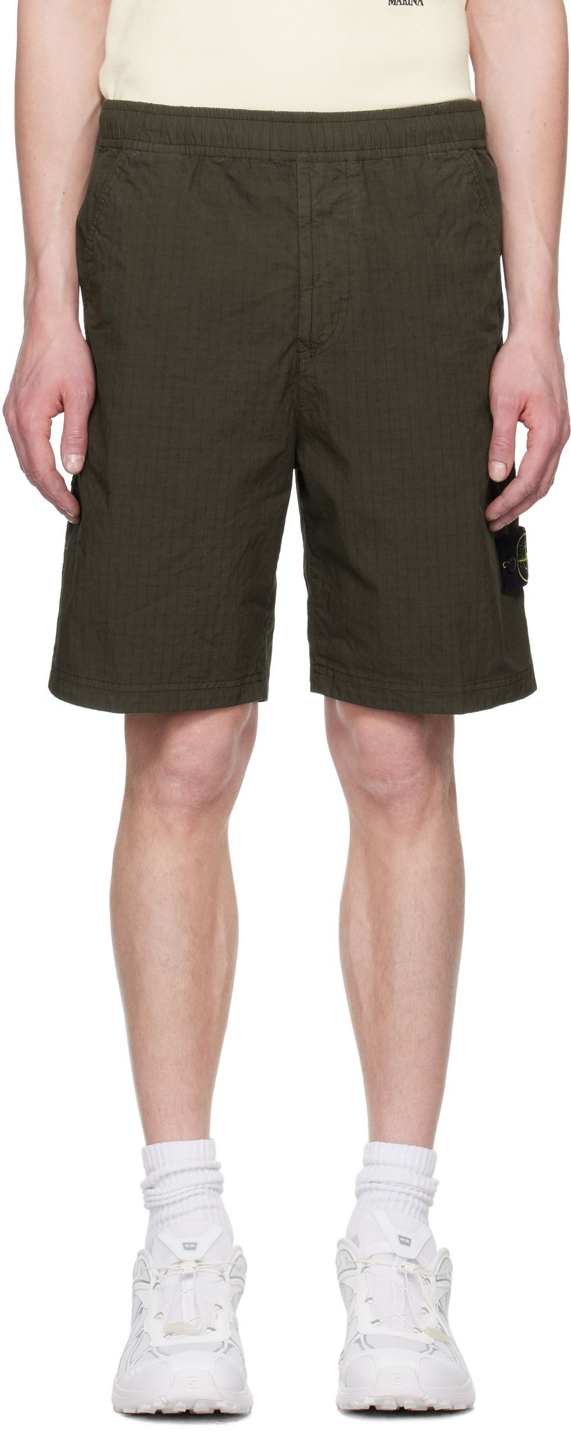 Shortsit Stone Island Stone Island Mil-Spec Stretch Ripstop-TC Shorts Vihreä | K1S15 L100008 S0063