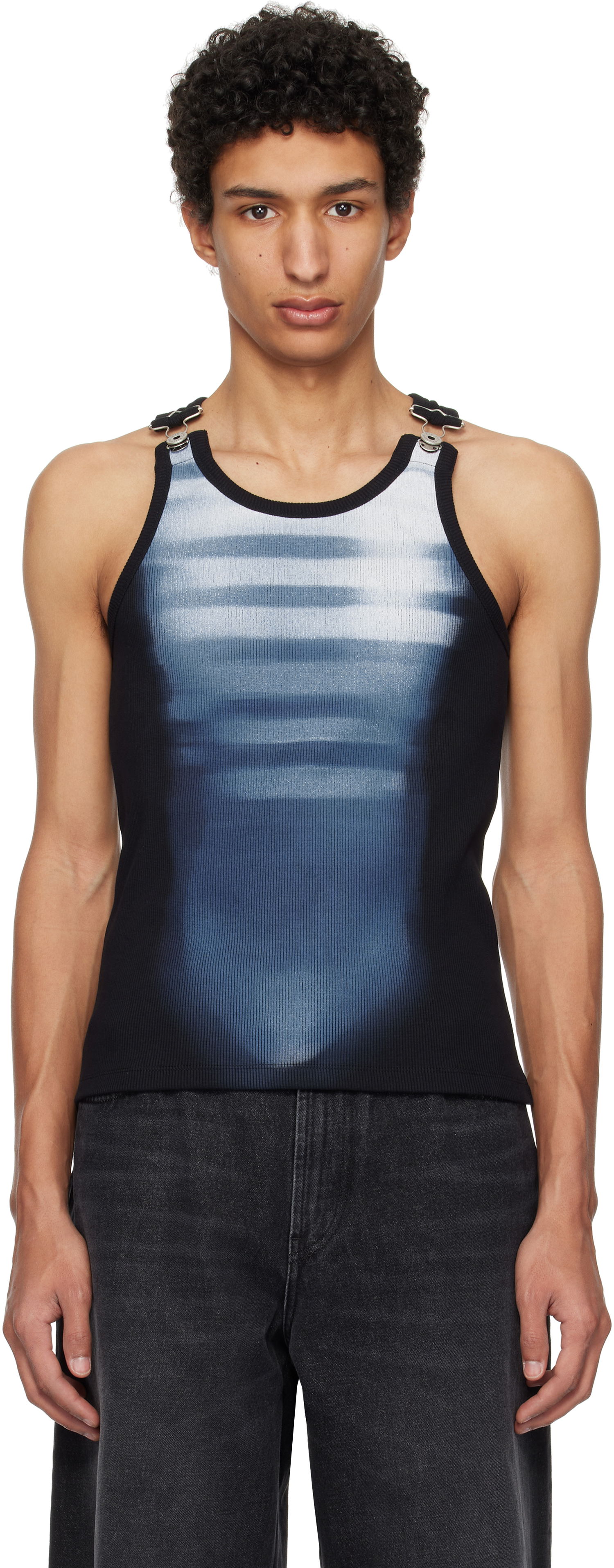 Tankkitoppi Jean Paul Gaultier Jean Paul Gaultier 'Le Mâle' Gradient Tank Top Musta | 25/33-F-DB051I-J581-0050, 0
